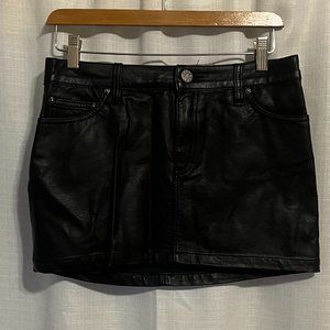 BDG Black Vegan / Faux Leather Mini Skirt Small